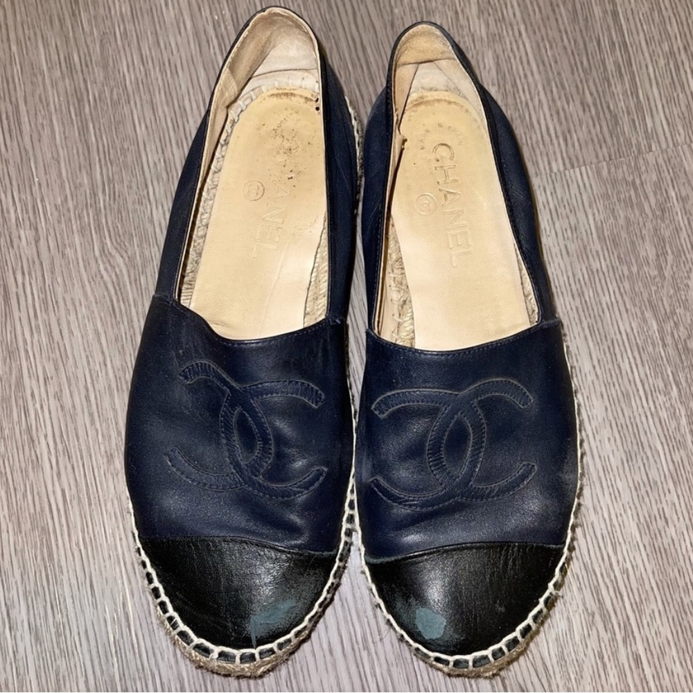 Chanel Blue / Black Espadrilles